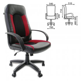 Кресло офисное BRABIX Strike EX-525 (черно-красный) в Иваново - ivanovo.katalogmebeli.com | фото