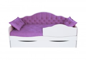 Кровать 190 серии Иллюзия Лайт 1 ящик 32 Фиолетовый (подушки) в Иваново - ivanovo.katalogmebeli.com | фото