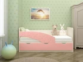 Кровать Бабочки 1,6м (Розовый металлик) в Иваново - ivanovo.katalogmebeli.com | фото 1