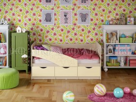 Кровать Бабочки 2,0м (Ваниль матовый) в Иваново - ivanovo.katalogmebeli.com | фото 1