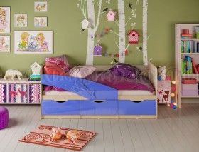 Кровать детская 1,8м Дельфин (Синий металлик) в Иваново - ivanovo.katalogmebeli.com | фото