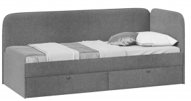 Кровать «Молли» с мягкой обивкой (900) тип 1 (Микровелюр Scandi Graphite 22) в Иваново - ivanovo.katalogmebeli.com | фото