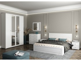 Модульная спальня Барселона (Белый/Белый глянец) в Иваново - ivanovo.katalogmebeli.com | фото