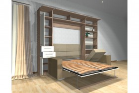 Шкаф-кровать с диваном Каролина в Иваново - ivanovo.katalogmebeli.com | фото 3
