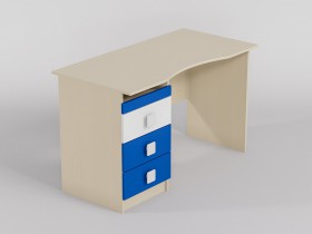 Стол (столешница с выемкой) Скай люкс (Синий/Белый/корпус Клен) в Иваново - ivanovo.katalogmebeli.com | фото